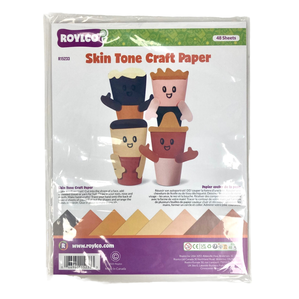 Roylco Skin Tone Craft Paper Pack