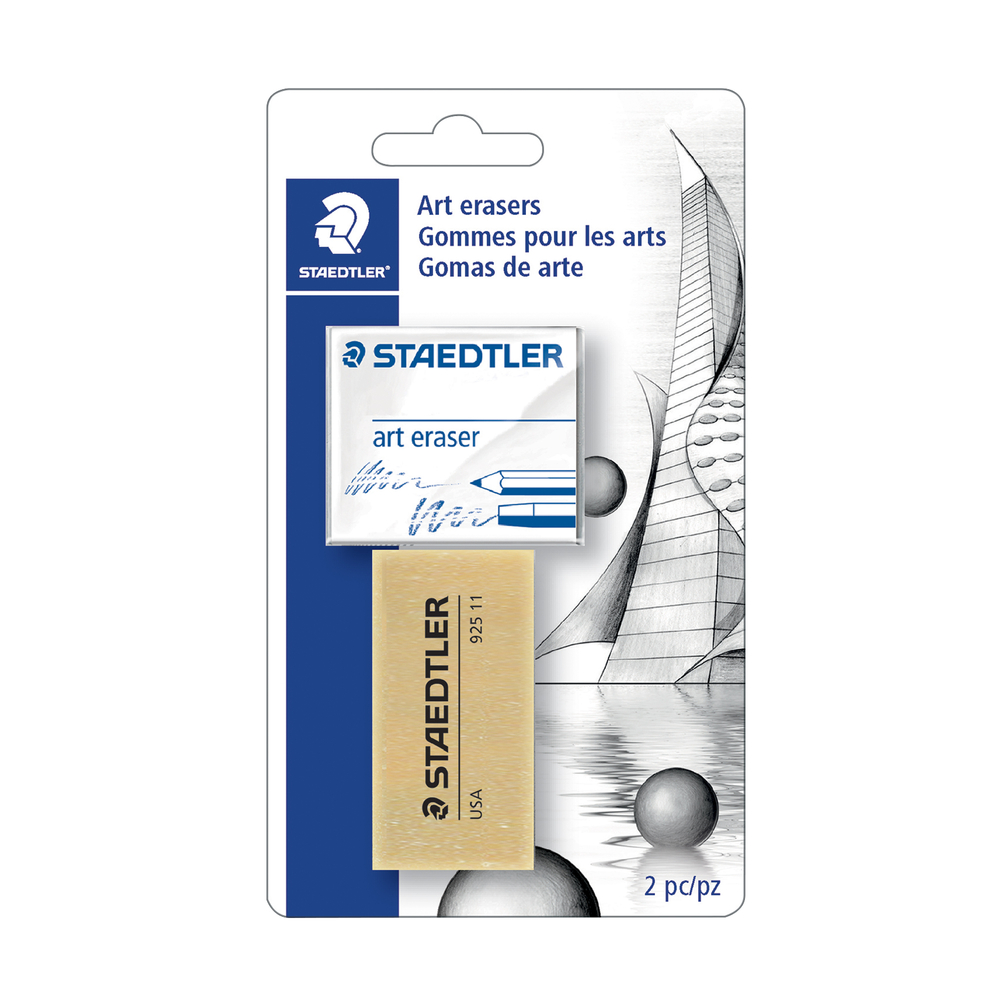  STDT5427SBK2C  Staedtler Kneedable & Art Gum Erasers, 2 Pack