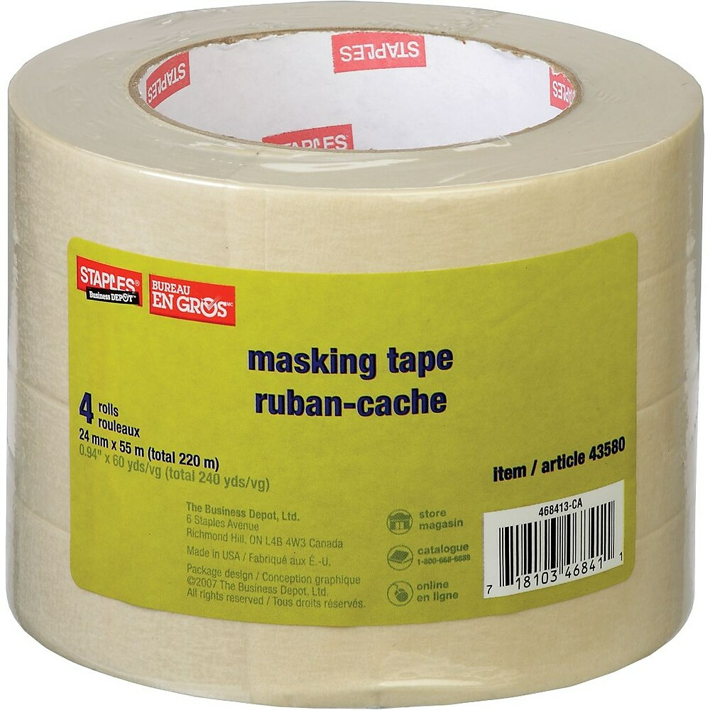 Staples Invisible Tape Caddies 3/4 x 11.1 yds 4/Pack (52384-P4D) 483534 