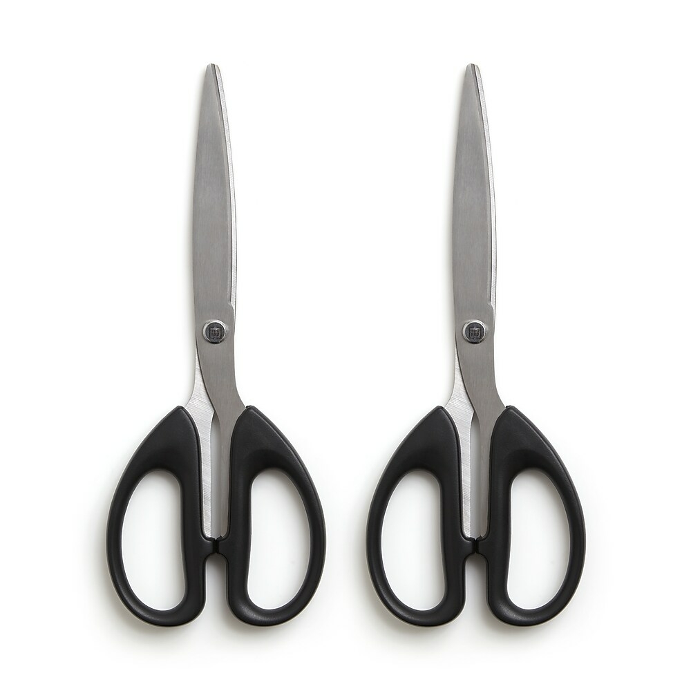  FSK1067266  Fiskars 8 Performance Softgrip Straight Titanium  Scissors - Silver - 2 Pack