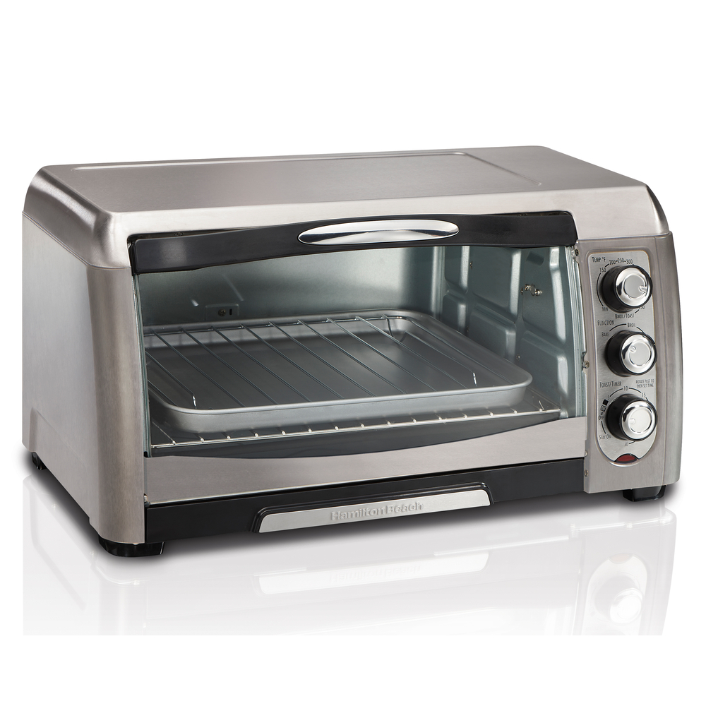 Hamilton Beach 6-Slice Stainless Steel Convection Toaster Oven (1400-Watt)  in the Toaster Ovens department at