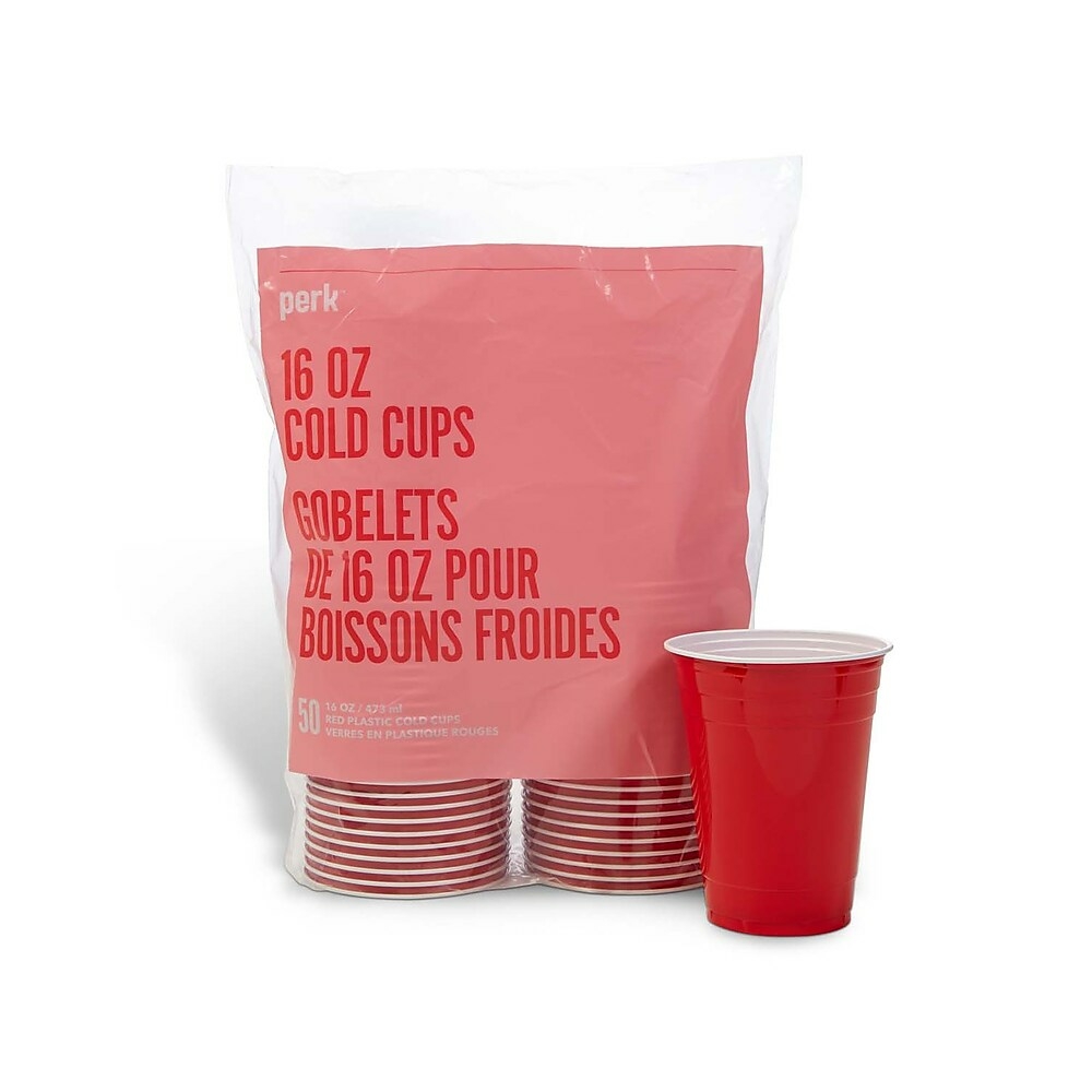 Solo Red Plastic Cups, 16 oz. 50 Pack