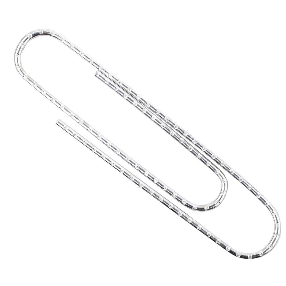 School Smart Nickel Coated Jumbo Paper Clip, 2 Inches, Silver, Pack Of 100