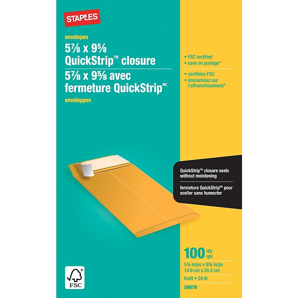 PAQUET DE 25 ENVELOPPES KRAFT 25X35 STRIP - RBT