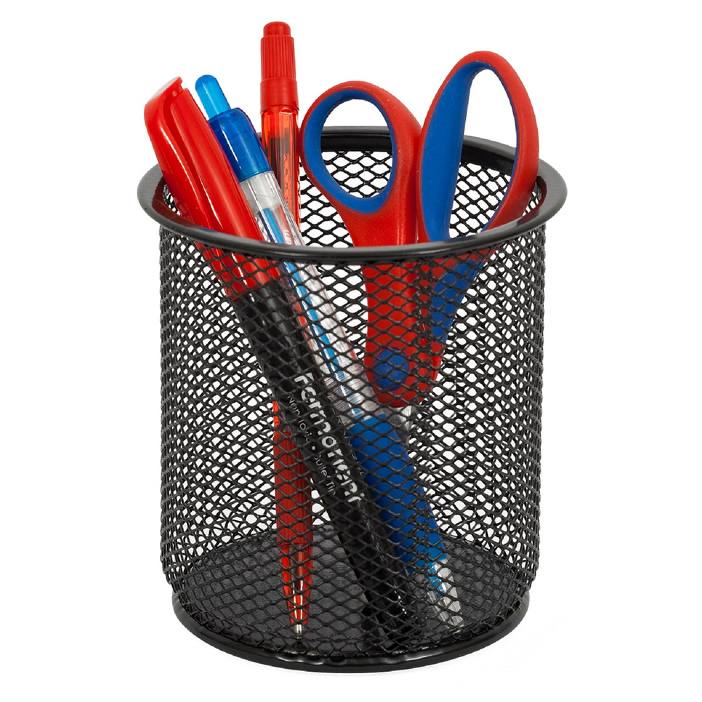 Staples Magnetic Mesh Pencil Cup - Assorted Colours