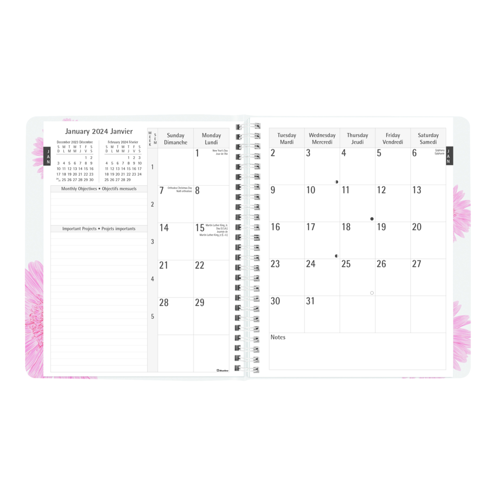 Semainier - Weekly planner - Promesse Graphique