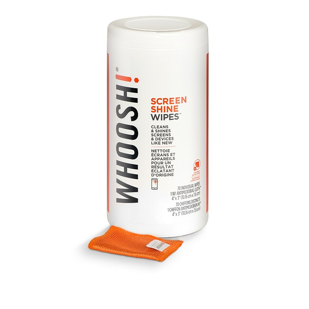 Whoosh Screen Shine Wipes - 70 Pack – Hammond Aviation Ltd.