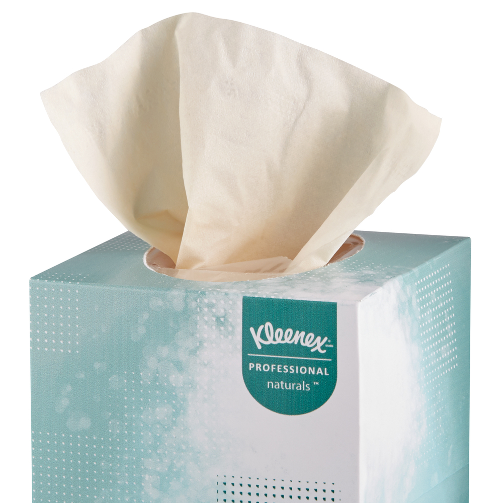  KCI21272  Kleenex - Cube de mouchoirs Professional Naturals pour  entreprise (21272), boîte de mouchoirs verticale,2 epaisseurs,90 feuilles