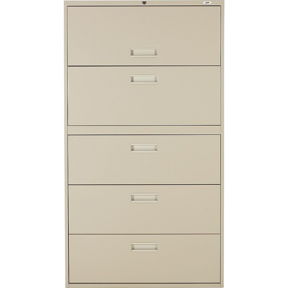 Eway Ca Stpb93365f1hnev Staples Lateral File Cabinet 5 Drawer Sand