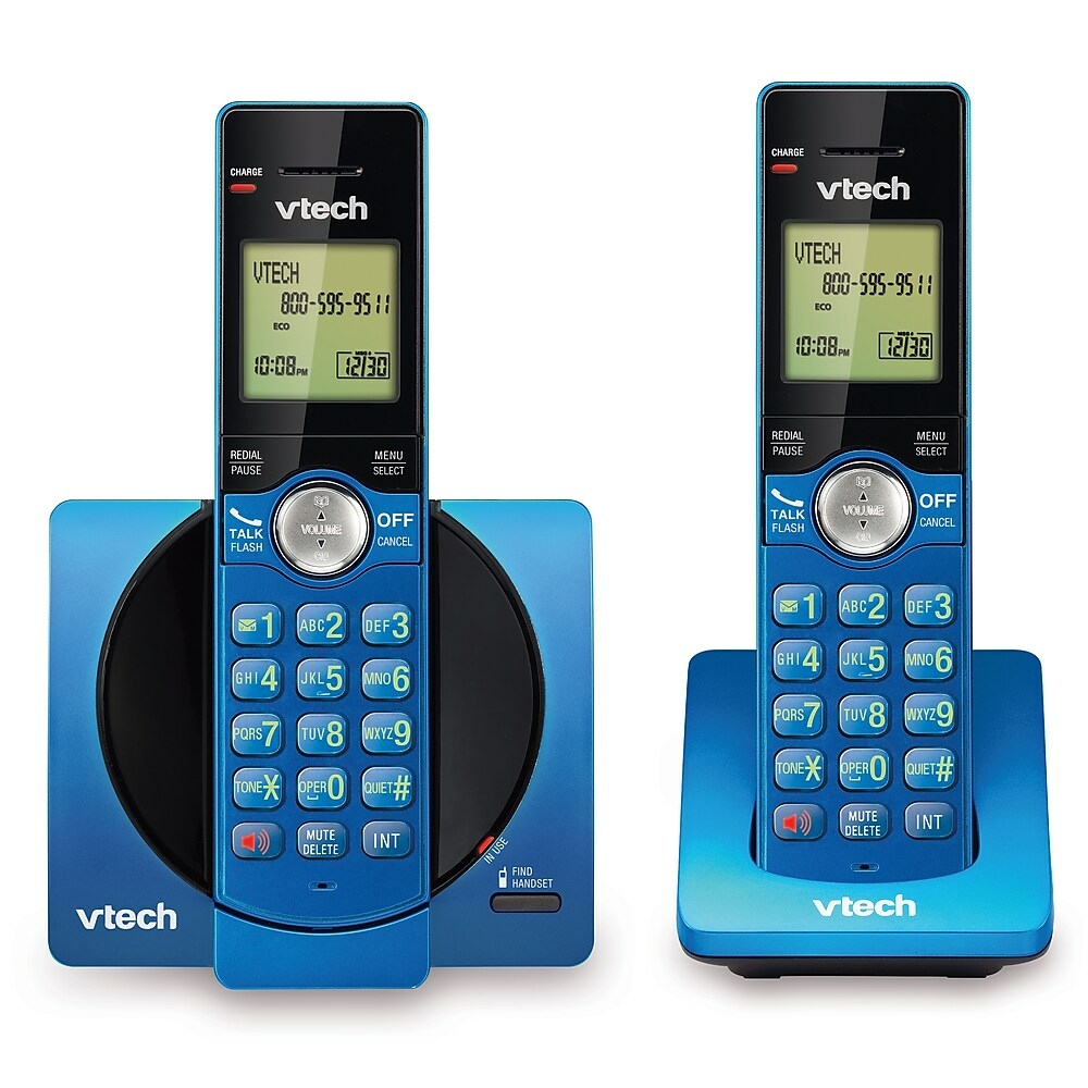  VTECS691925  Vtech - Téléphone sans fil avec Afficheur/Appel en  attente, 2 combinés, bleu