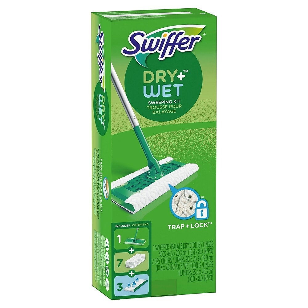 Sweeper Dry + Wet trousse de balayage – Swiffer : Nettoyant poussière