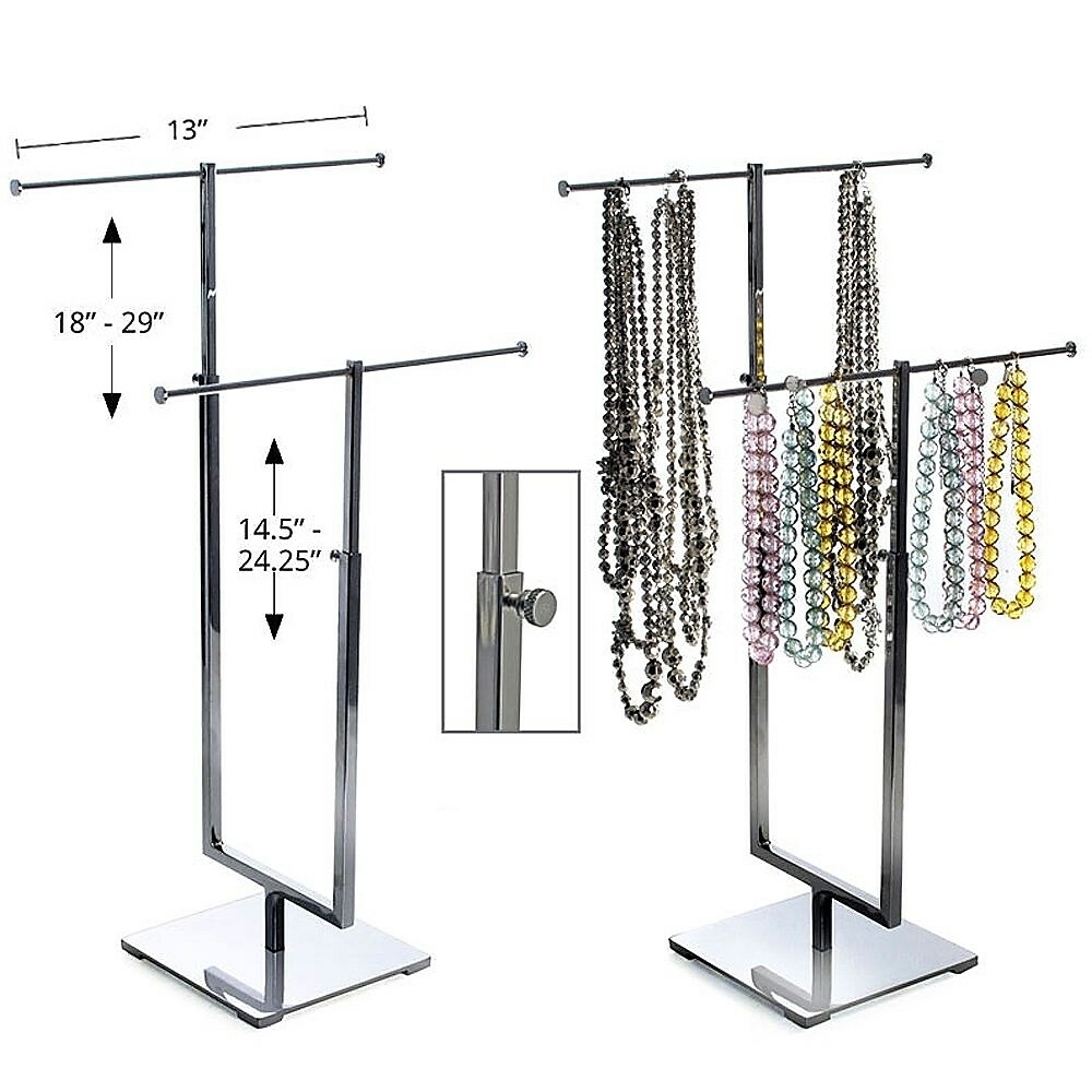 Azar Displays 3-pole Vertical Revolving Counter Bracelet Holder
