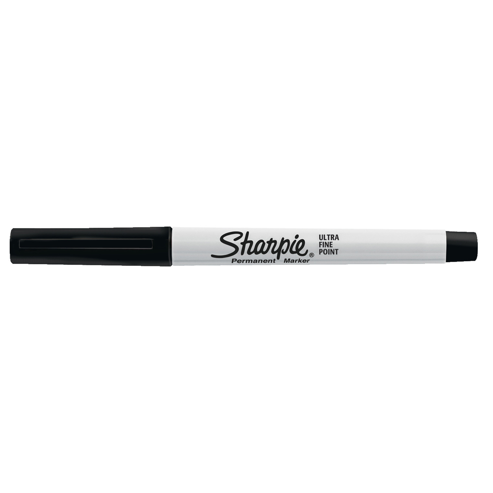 Sharpie Permanent Markers, Ultra Fine Point, Black - 5 markers