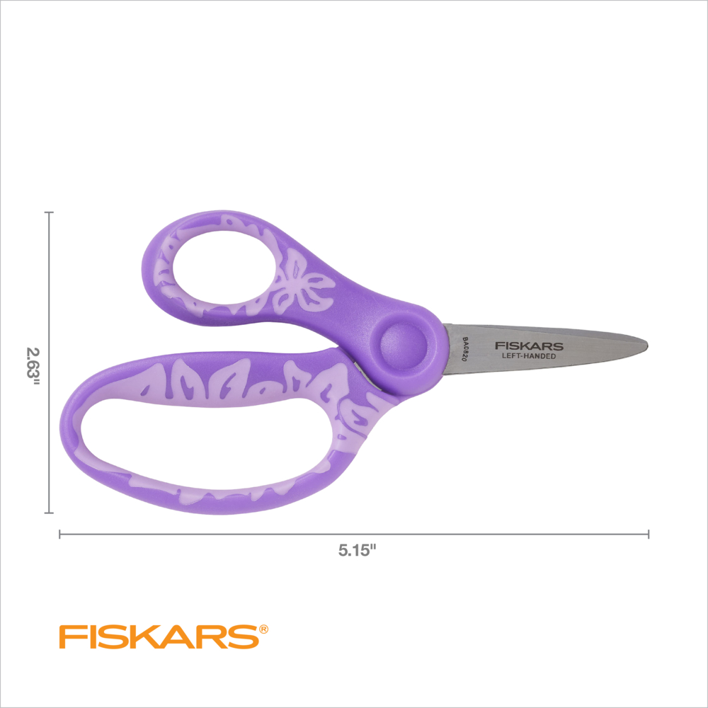 Fiskars 5 inch Softgrip Left Handed Pointed-tip Kids Scissors