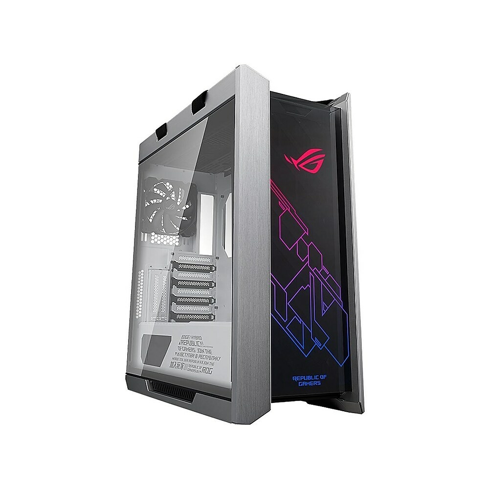  ASUGX601WHITE  Boîtier mi-tour ASUS ROG Strix Helios GX601 pour  cartes-mères au format ATX/EATX avec panneau frontal de verre trempé