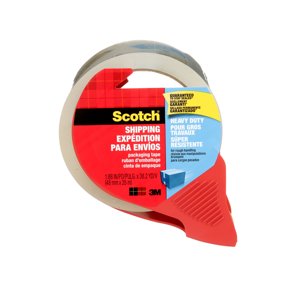 Ruban adhésif d'expédition Scotch® en papier, havane, 50 mm x 50 m, 1  rouleau/paquet