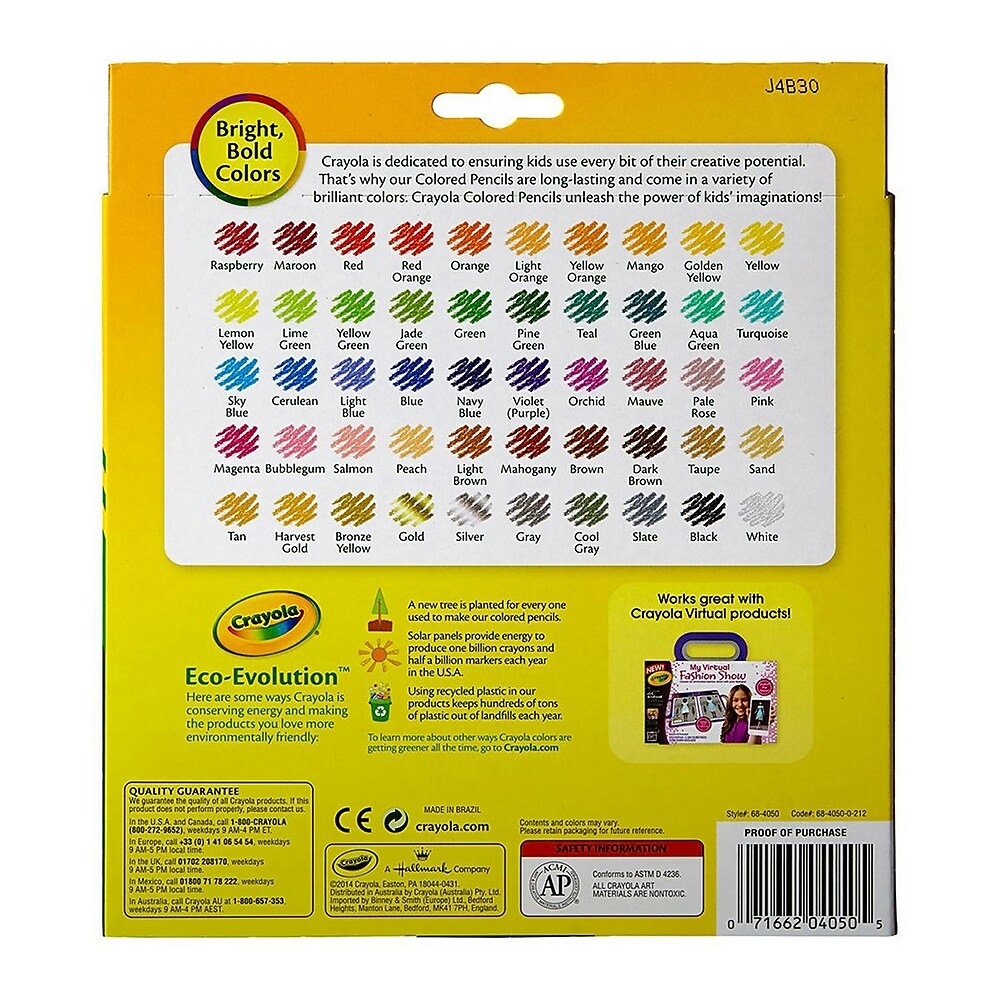 Paq. de 24 crayons de couleur Crayola pré-taillés avec taille