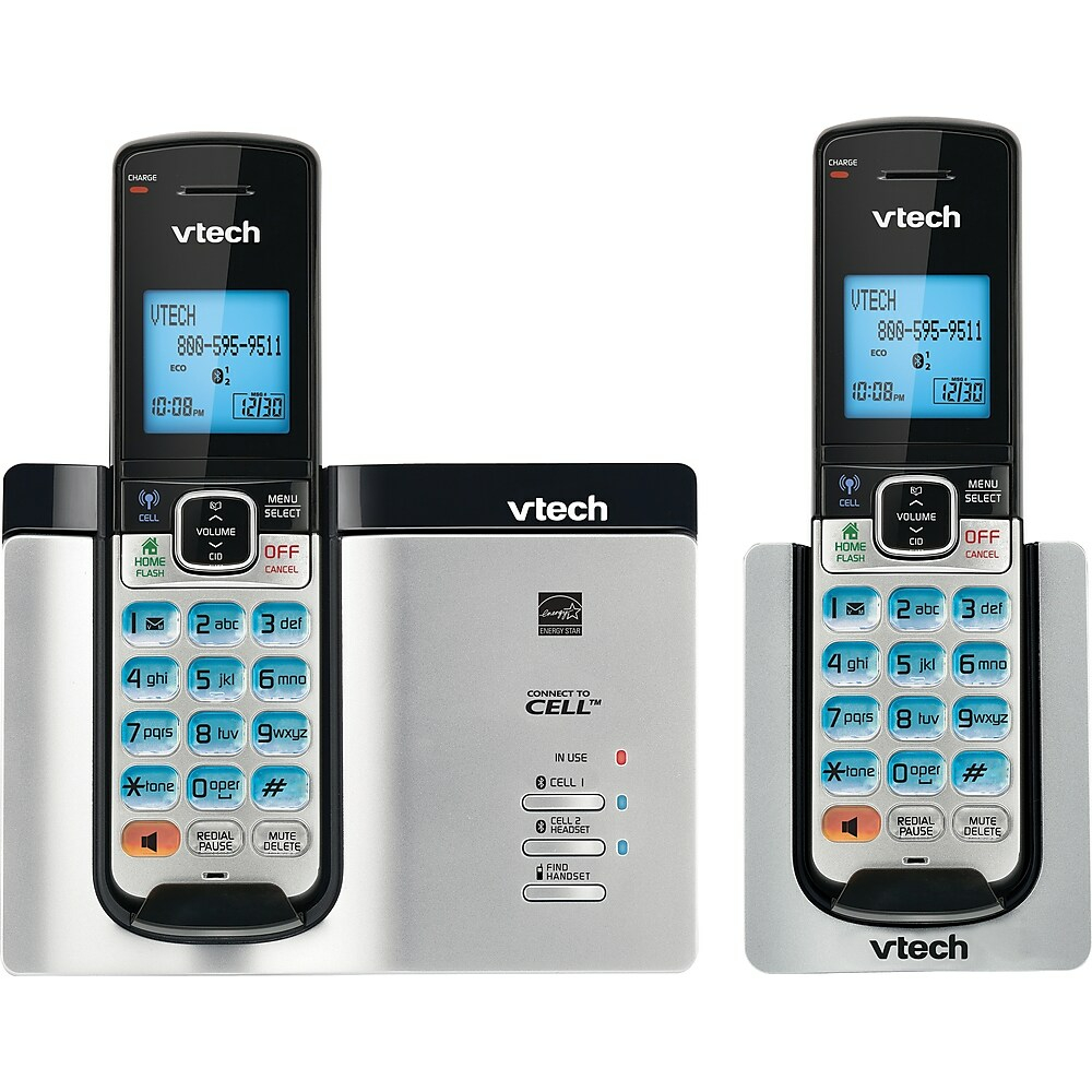  VTEDS66112  Vtech - Téléphone Connect to Cell à 2 combinés avec  afficheur/afficheur de l'appel en attente