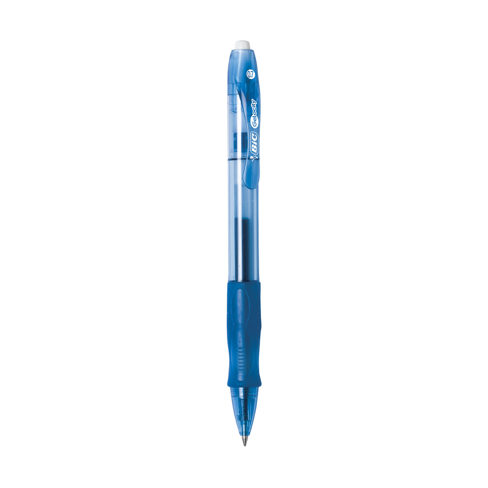  BICRLC11BE  BIC Gelocity Gel Pen - Medium Point - Retractable -  0.7mm - Blue