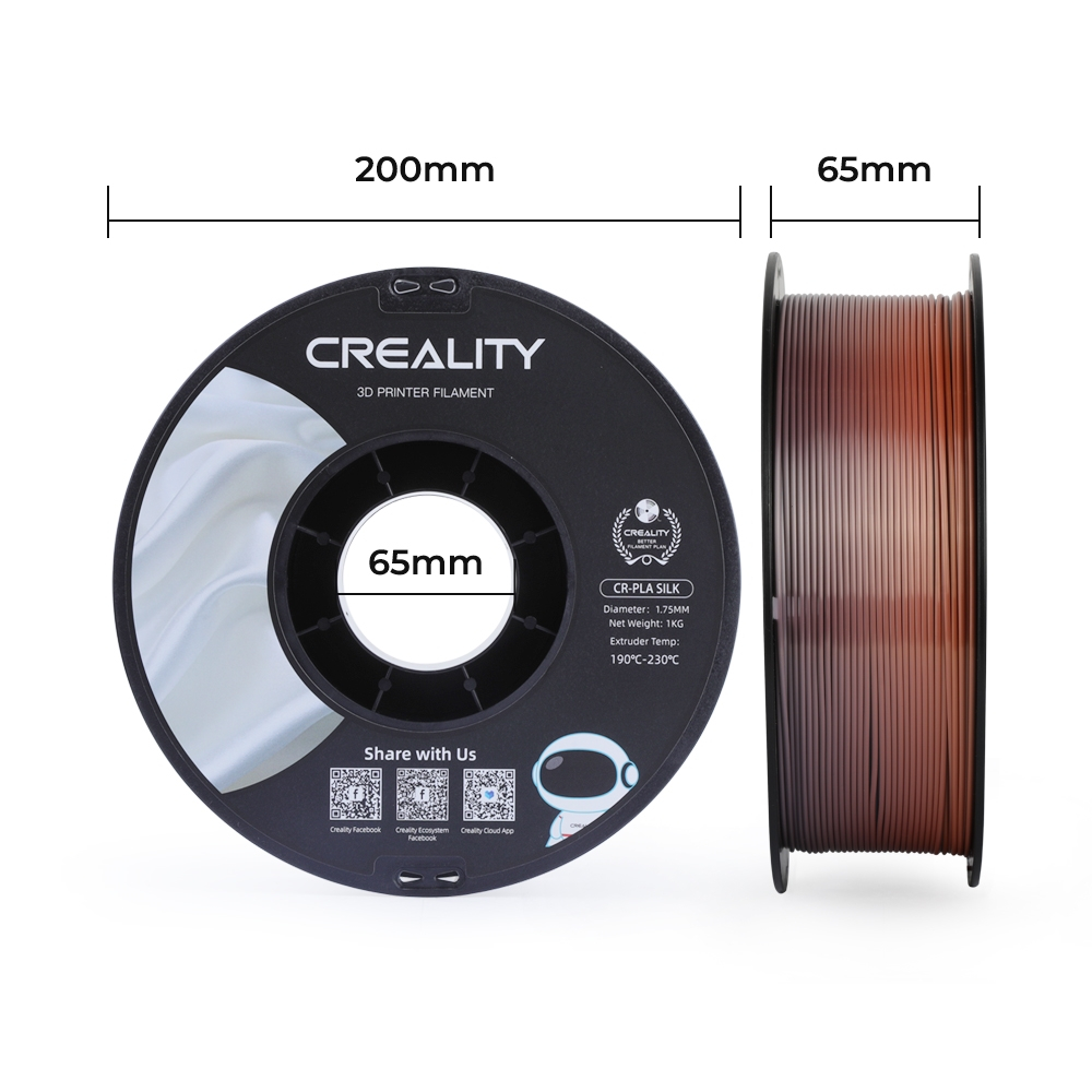  CEYCR3301120003  Creality CR-PLA 3D Printer Filament - 1.75 mm -  Rainbow Silk