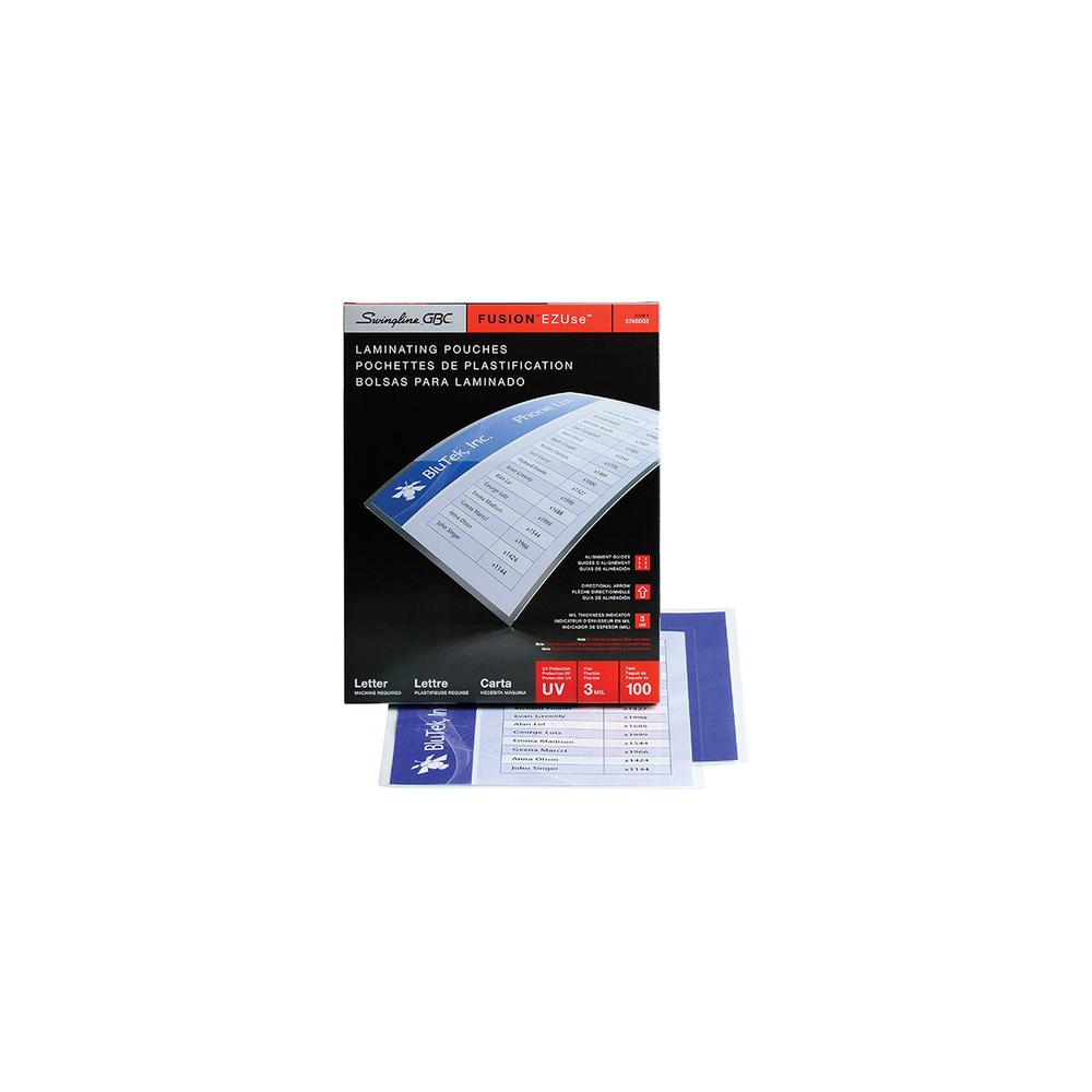 Letter Size Pack of 100 5 Mil Swingline 3381620052 EZUse Speed Thermal