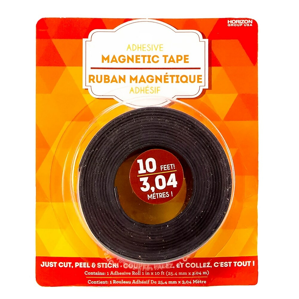 Magnet Strip with Adhesive, 1 x 10', 3 Rolls