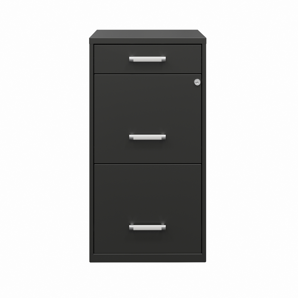 Hirsh 18 inch Deep 3 Drawer Organizer Cabinet in Black