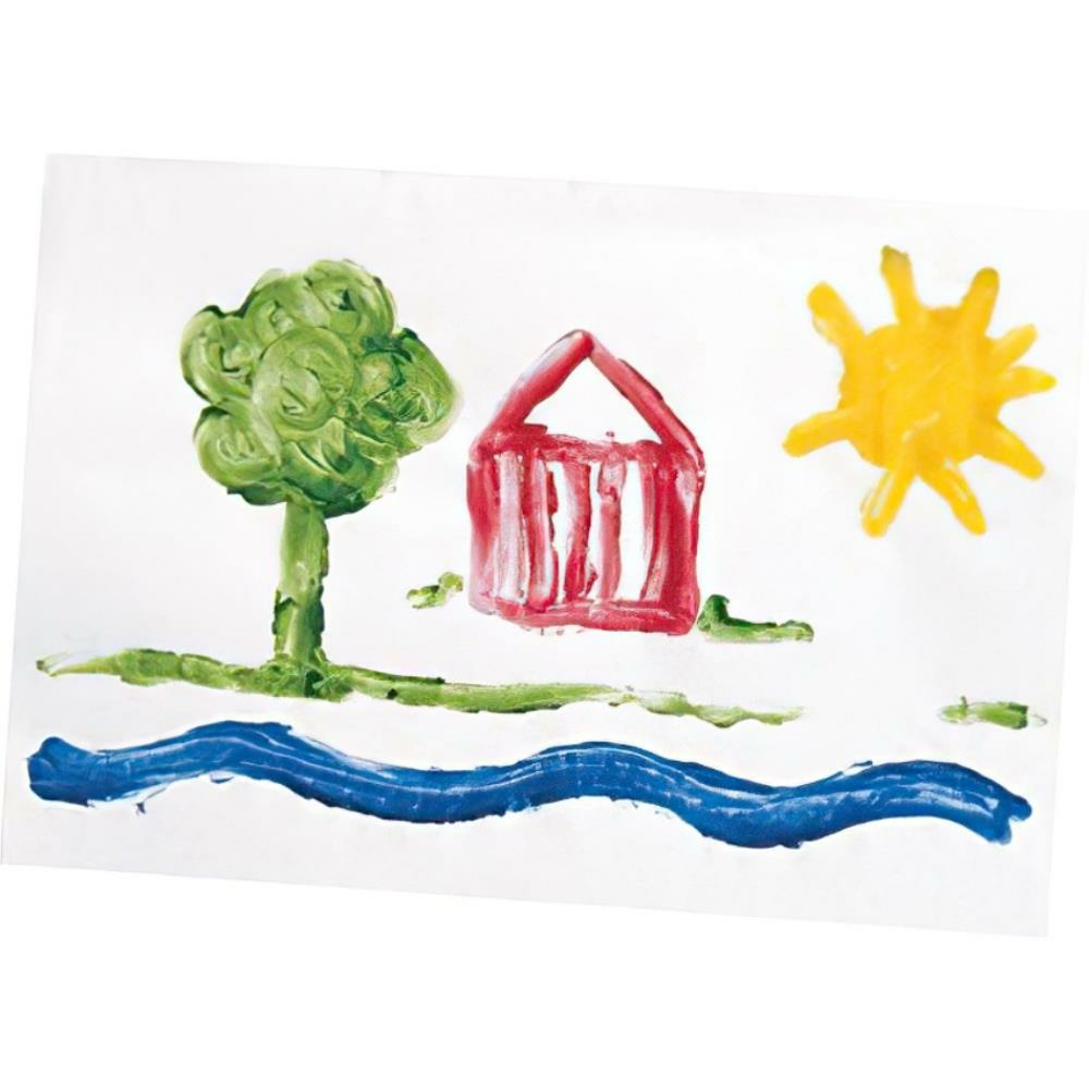 Non-Absorbent Coated Finger Paint Paper -100 Sheets