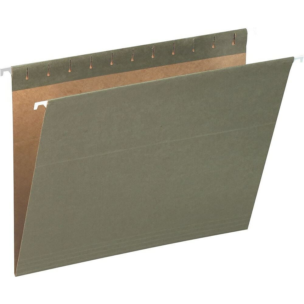  STP13535  Staples Standard Green Hanging File Folders - Legal  Size - 25 Pack