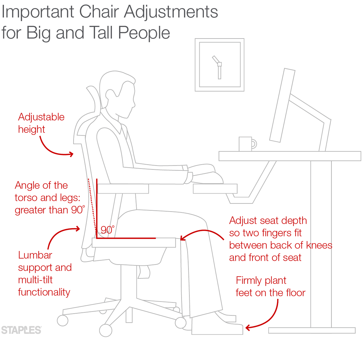 seat depth for tall person