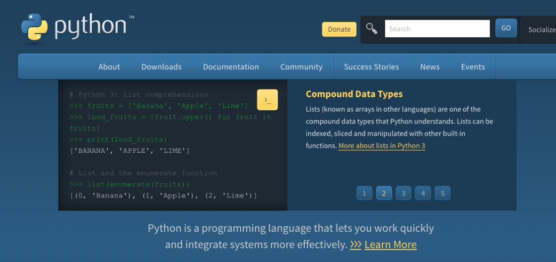O Guia sobre a sintaxe do python
