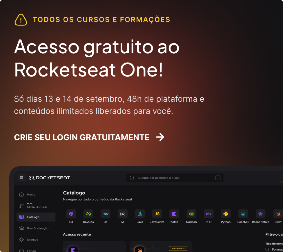 Nos dias 13 e 14, todo o conteúdo da plataforma vai ficar liberado