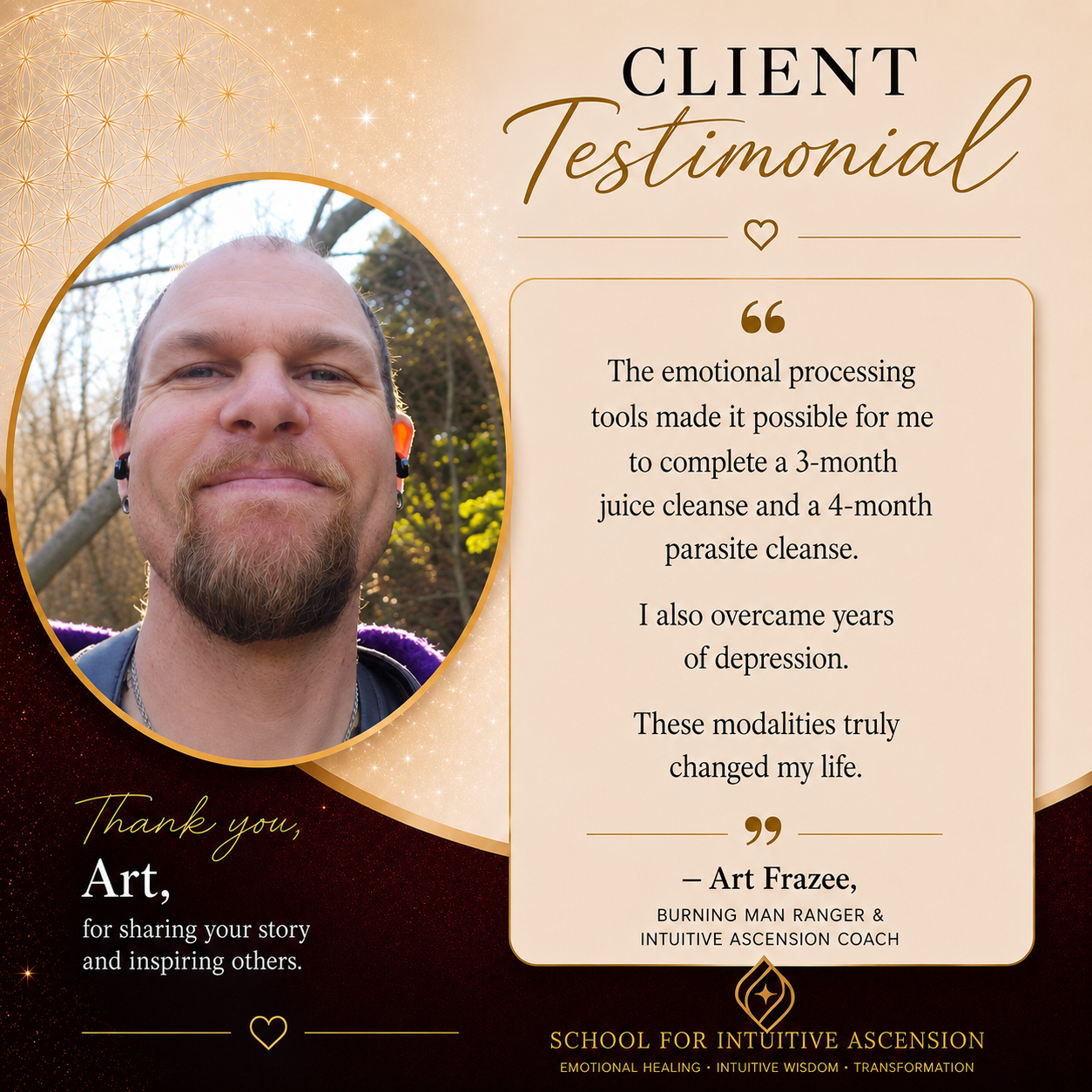 Art, member of the School for Intuitive Ascension community