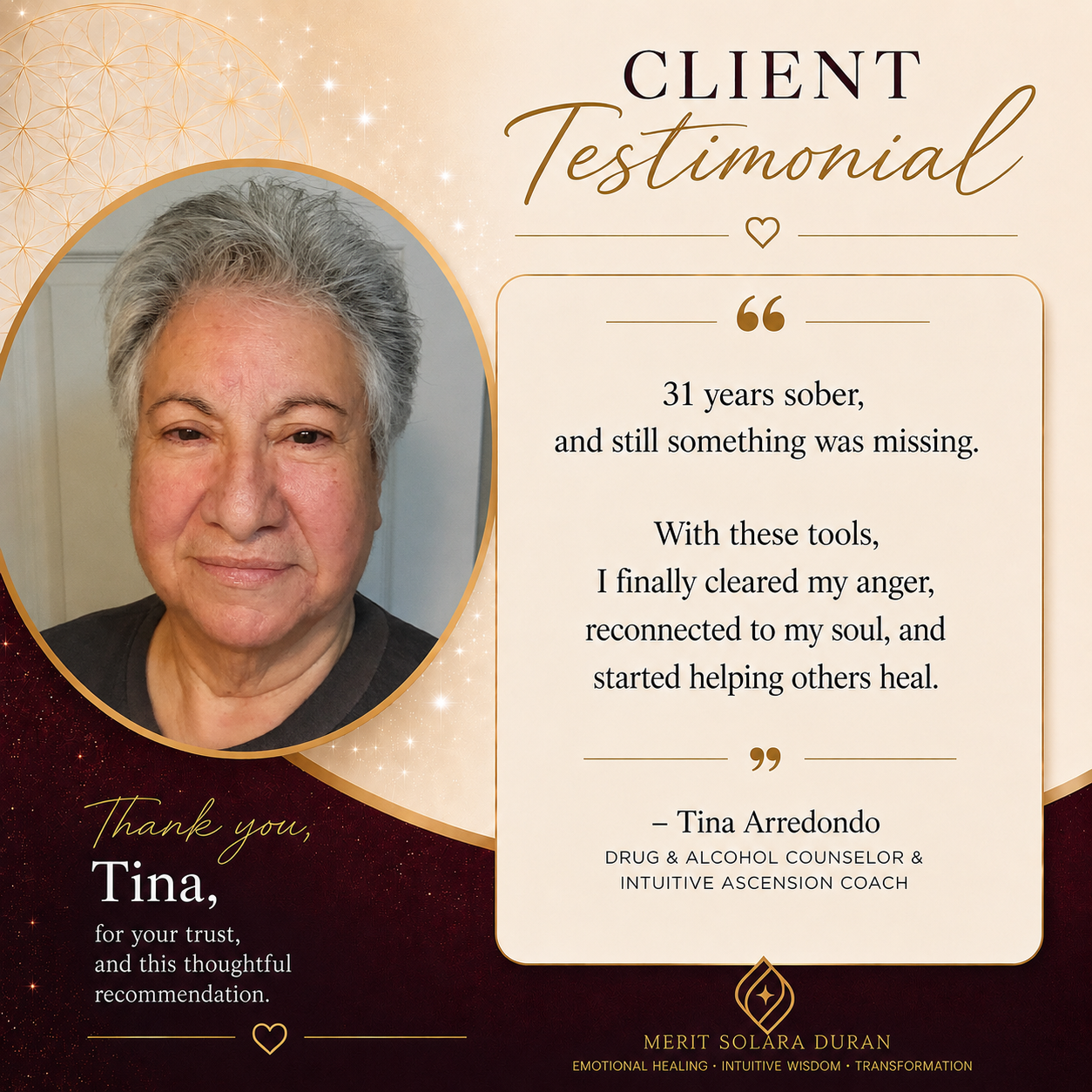 Tina, member of the School for Intuitive Ascension community