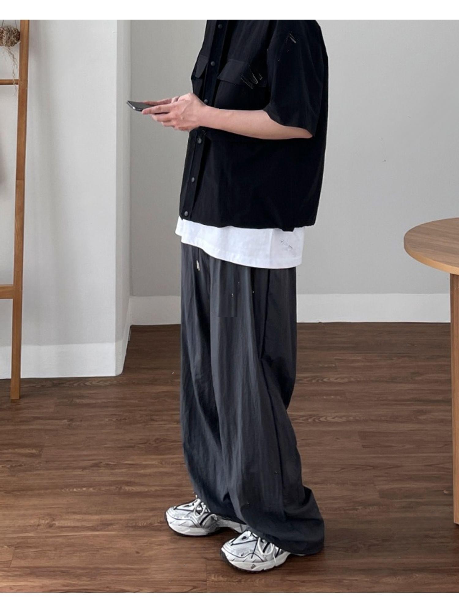 디자인바이영민 Unisex Best 25SS 포스트맨 나일론 밴딩 팬츠