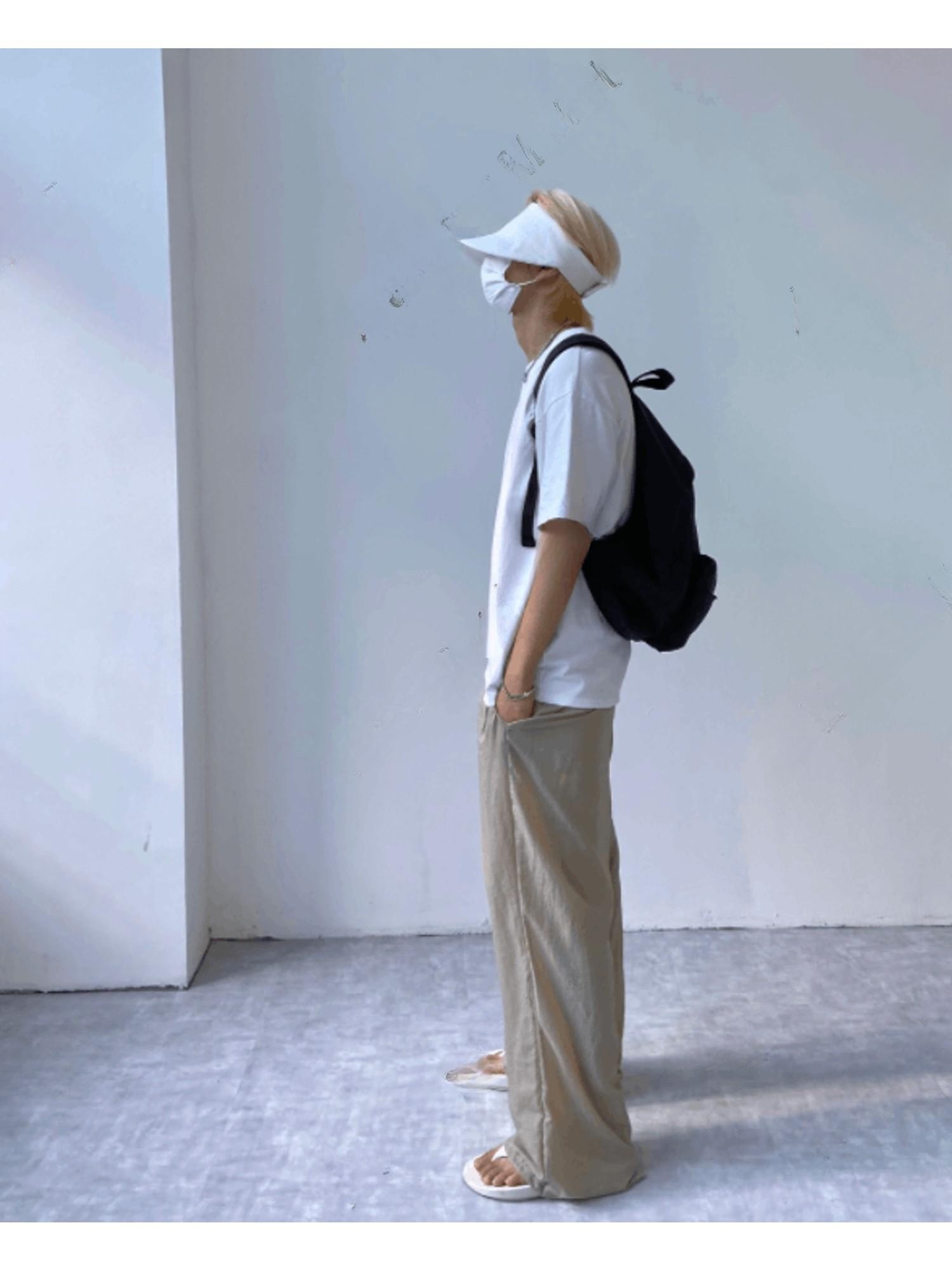 디자인바이영민 Unisex Best 25SS 포스트맨 나일론 밴딩 팬츠