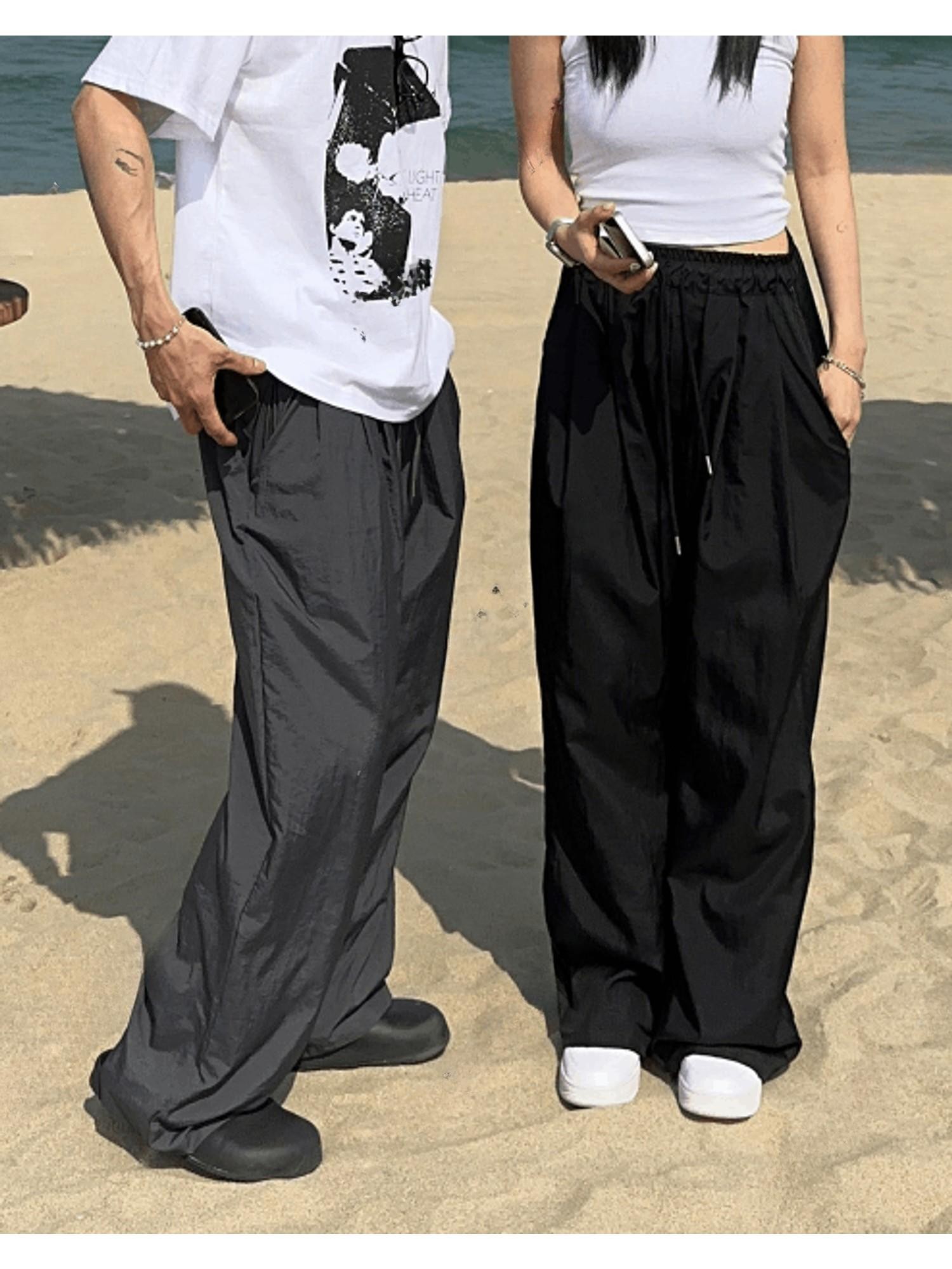 디자인바이영민 Unisex Best 25SS 포스트맨 나일론 밴딩 팬츠
