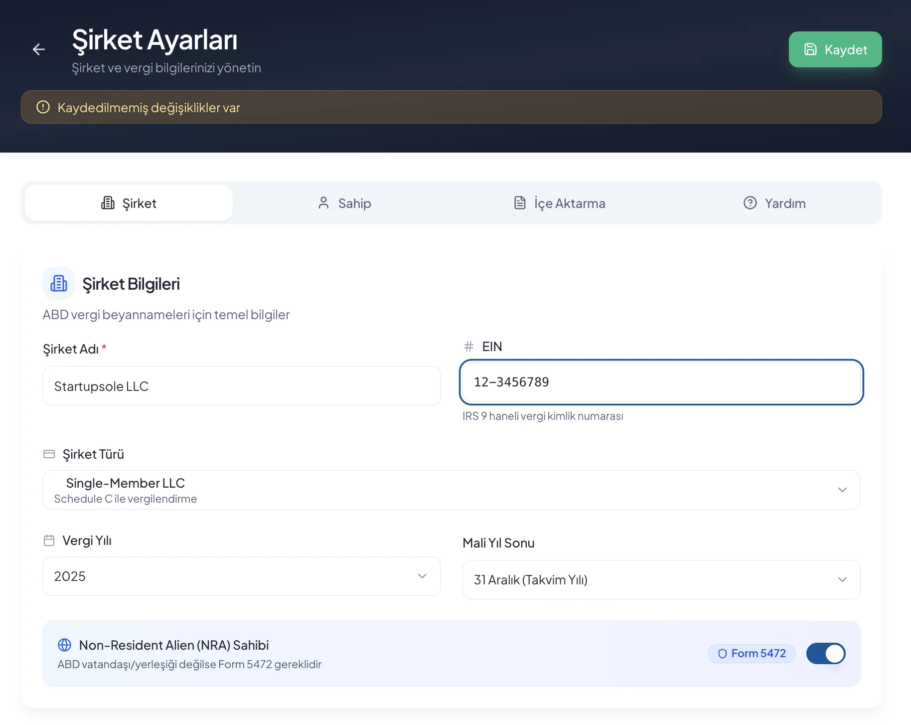 Şirketinizi Ekleyin