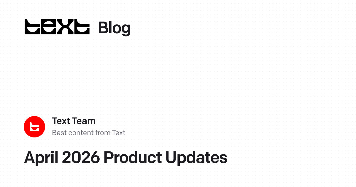 April 2026 Product Updates
