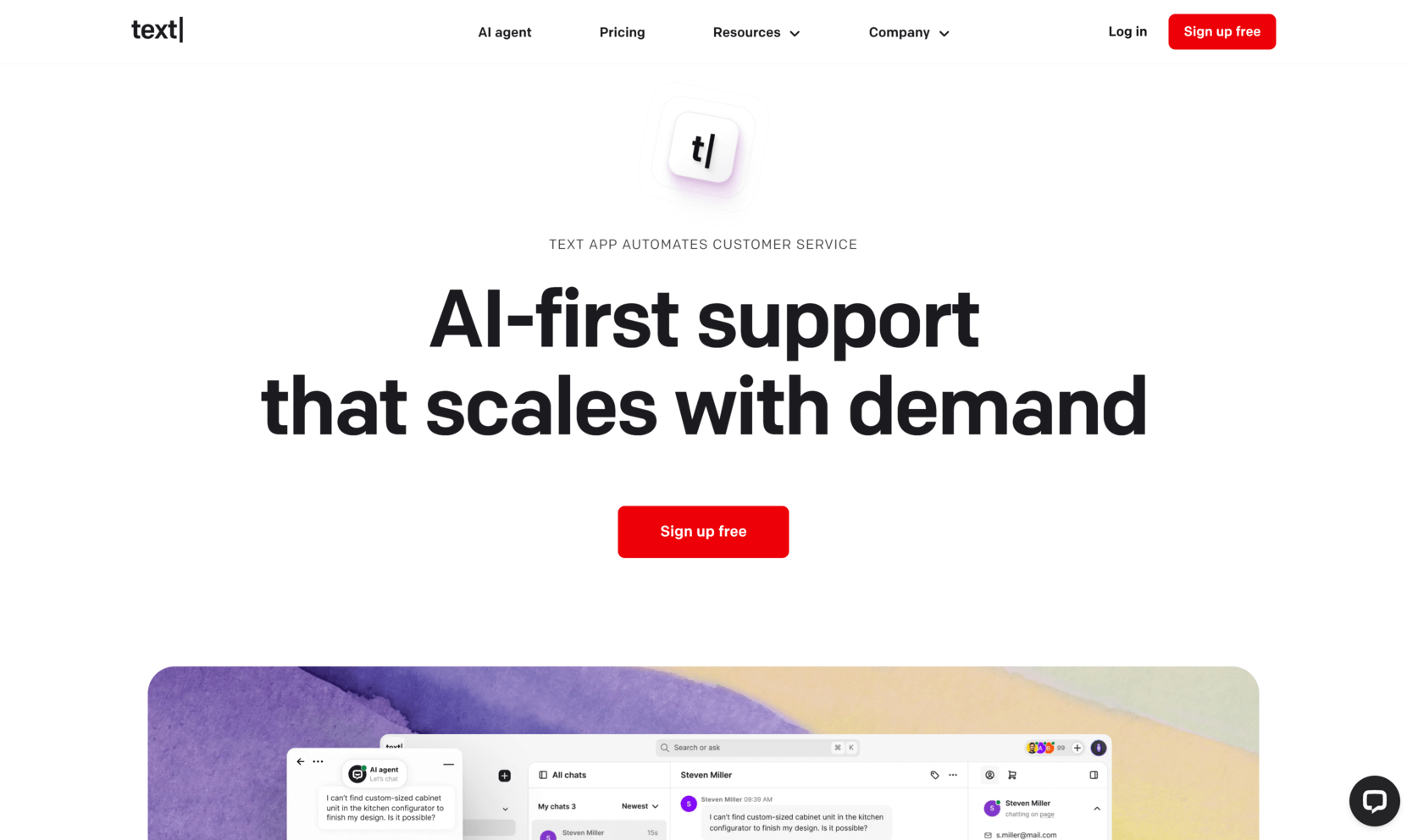 text main page
