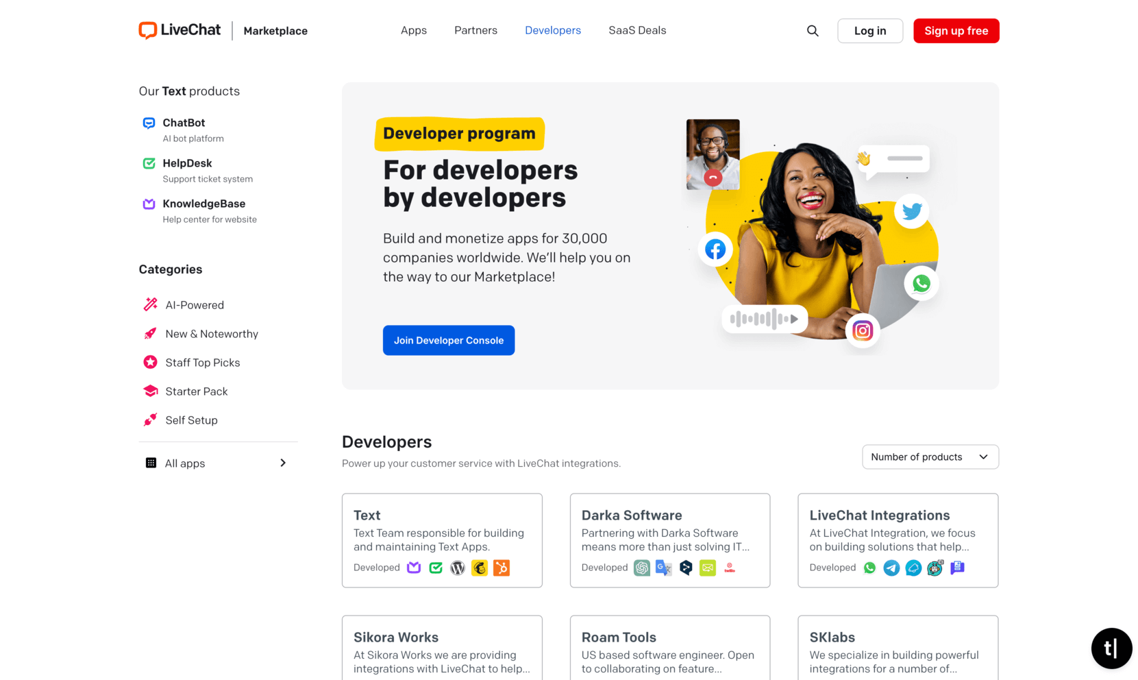 developers marketplace