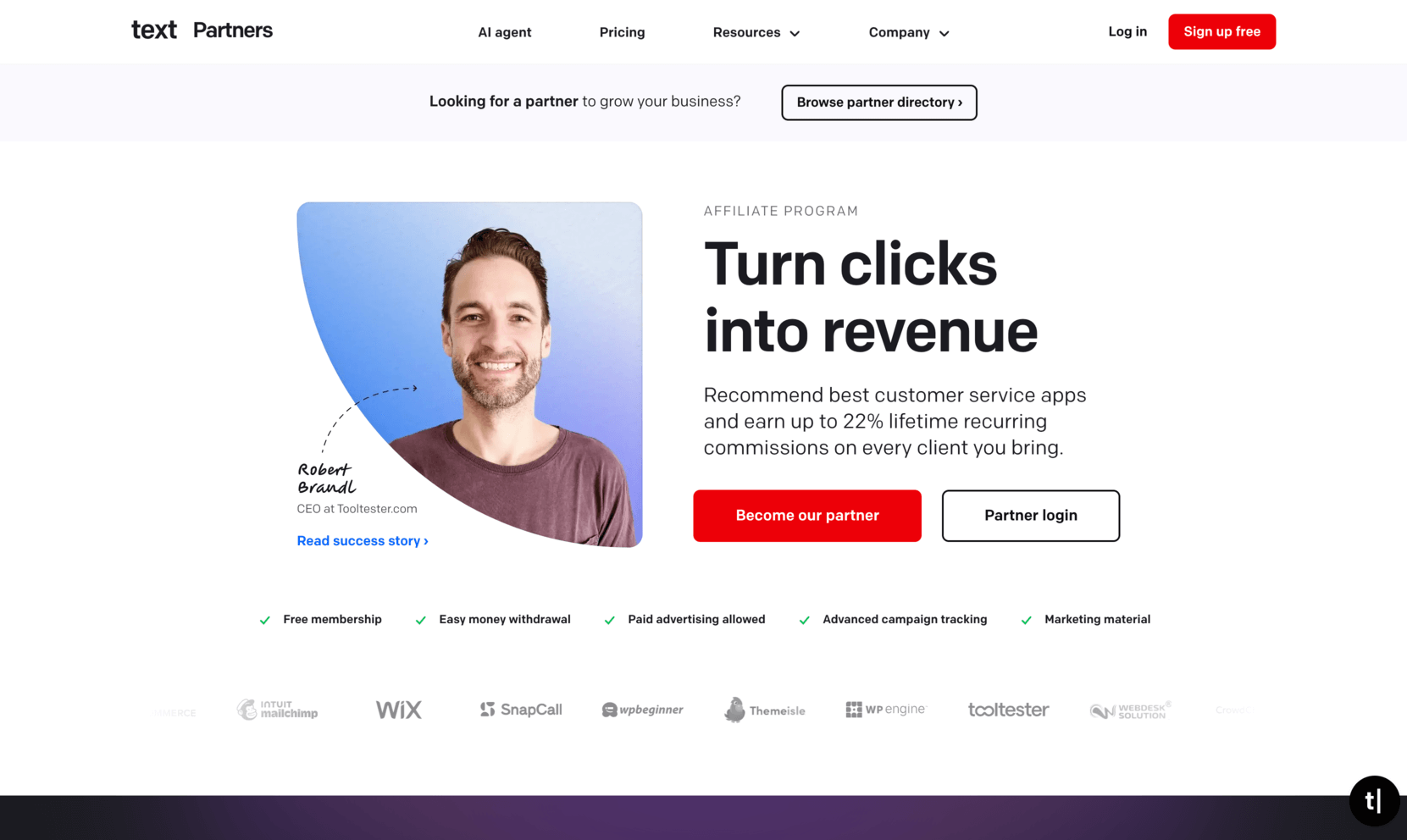 affiliate landing