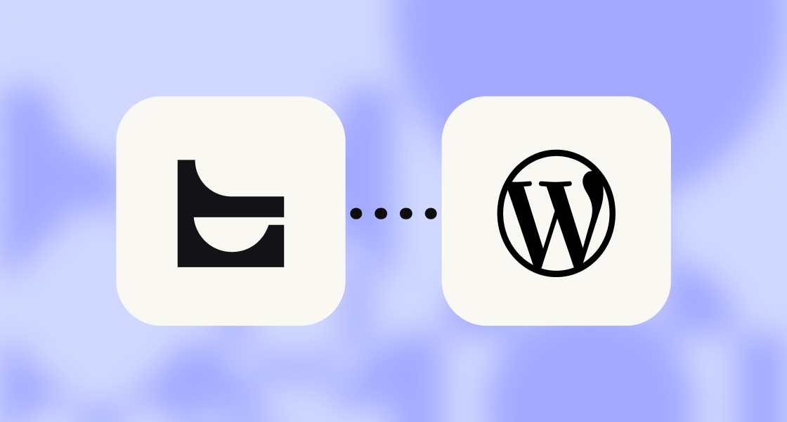 Text and WordPress logo
