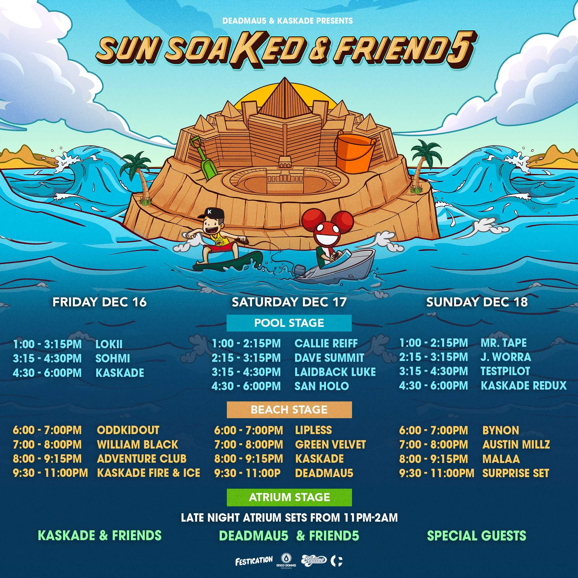 Artist Schedule Released! - Sun SoaKed & Friends 2022