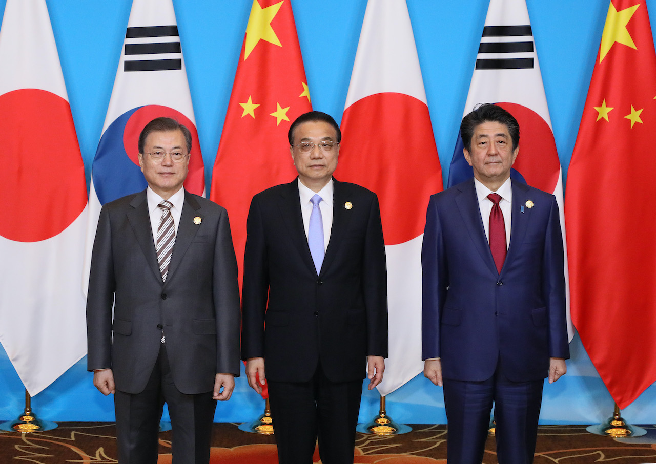 2019 中日韓領導人會議（圖／日本首相官邸官網）