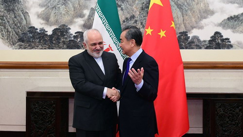 中國外交部長王毅會見伊朗外交部長 Mohammad Javad Zarif（圖／中國外交部）