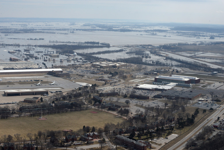 奧夫特空軍基地（Offutt Air Force Base）水災（圖／美國空軍學院）