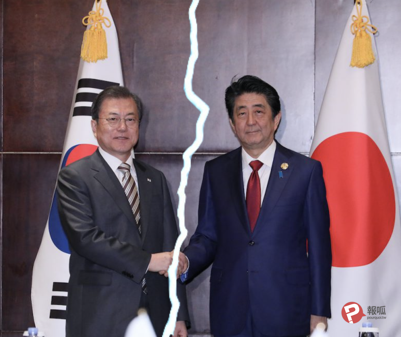 安倍晉三、文在寅、日韓（圖／日本首相官邸官網／報呱再製）