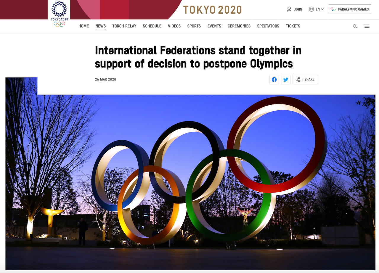 不敵運動選手齊施壓　東京奧運延期（圖／東京奧運官網）