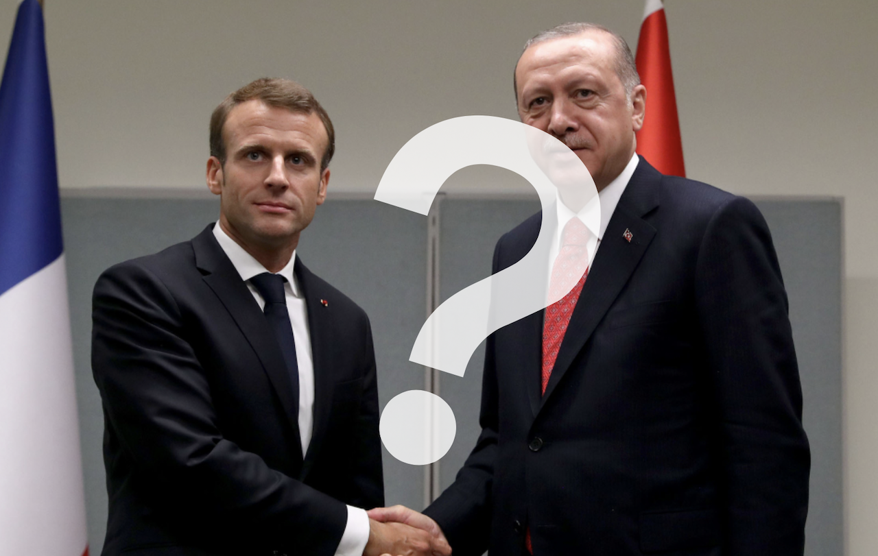 土耳其艾爾段 Erdoğan、法國馬克宏 Macron（圖／土耳其總統辦公室／報呱再製）